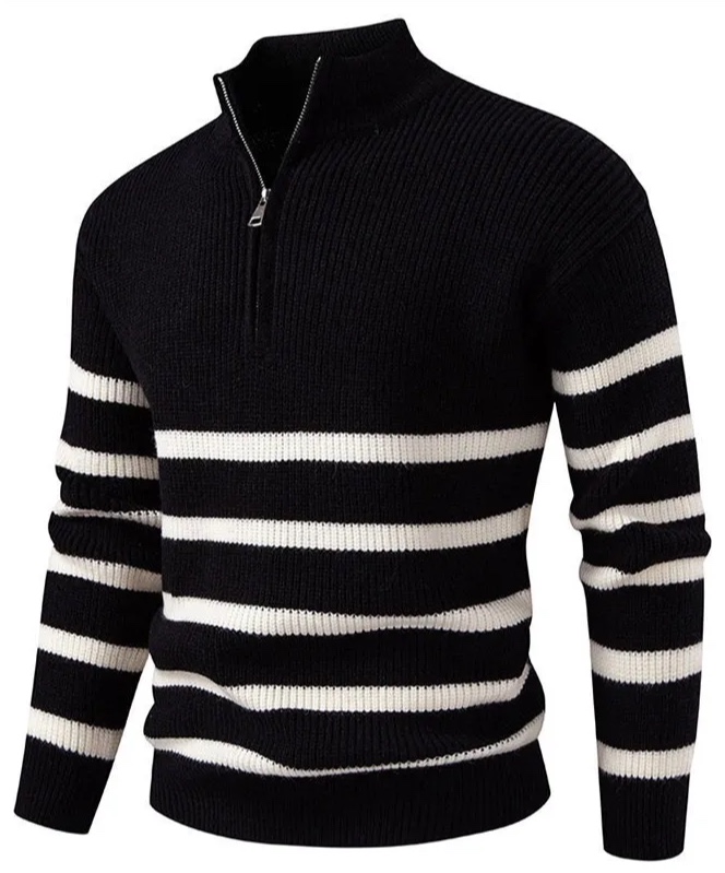 Pull avec col montant zippé
