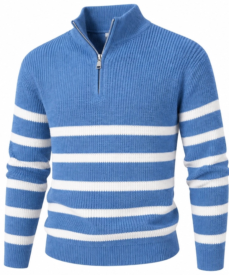 Pull avec col montant zippé