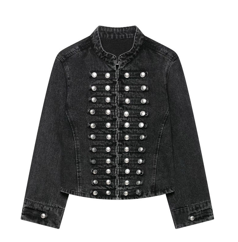 Veste Denim à Boutons
