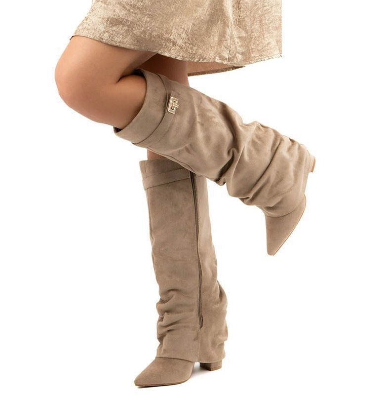 Bottes Slouchy en Daim
